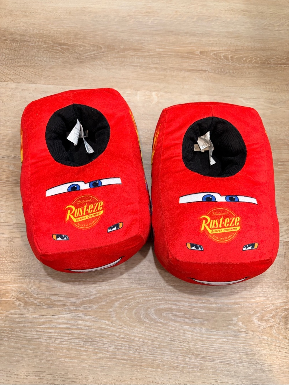 Red Lightning McQueen Plush Slip-On Kids Slippers